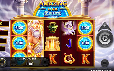 El juego de slot Amazing Link Zeus en el casino online peruano Spin Casino
