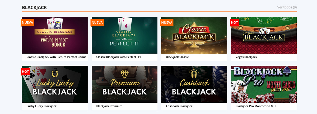 La ruleta Betsson, Blackjack y otros juegos de mesa
