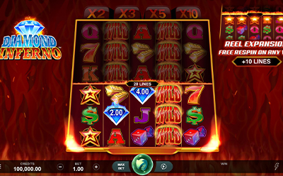 La slot Diamond Inferno en el casino online peruano JackpotCity