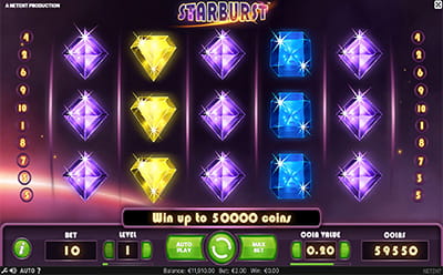 El juego Starburst en el casino online peruano 888casino