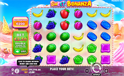 La slot Sweet Bonanza en el casino online peruano Betsafe