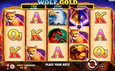 Juego de slot Wolf Gold en el casino online peruano LeoVegas